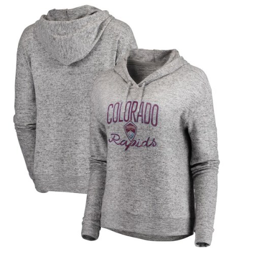 Colorado Rapids Fanatics Branded Women's Cozy Collection Steadfast Fleece Tri-Blend Pullover Hoodie - Heathered Gray
