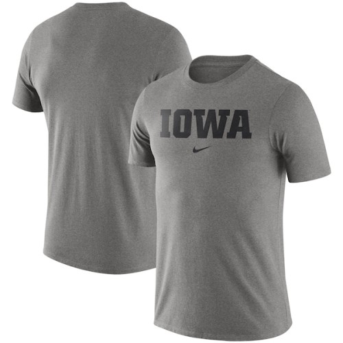 Iowa Hawkeyes Nike Essential Wordmark T-Shirt - Heathered Gray