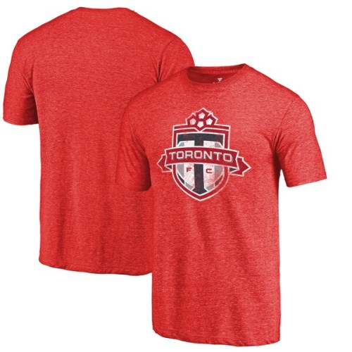 Toronto FC Fanatics Branded Distressed Primary Logo Tri-Blend T-Shirt - Red