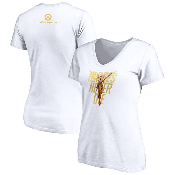 Mercy Overwatch Fanatics Branded Women's V-Neck T-Shirt - White