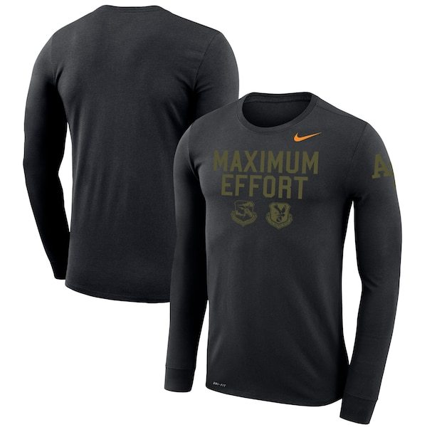 Air Force Falcons Nike Rivalry Maximum Effort Legend Long Sleeve T-Shirt - Black