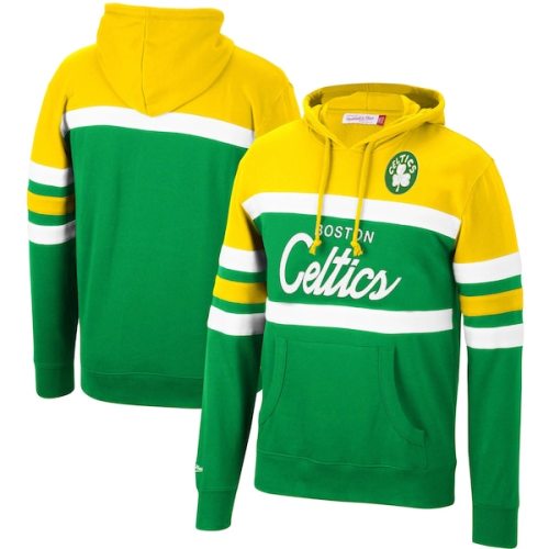 Boston Celtics Mitchell & Ness Head Coach Pullover Hoodie - Yellow/Green