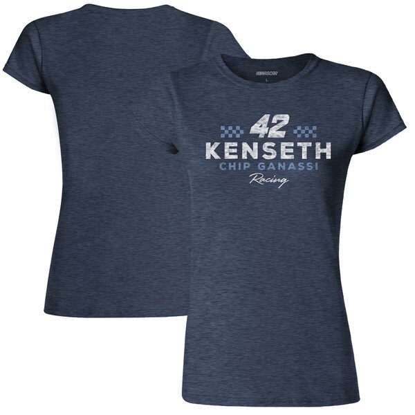 Matt Kenseth Checkered Flag Women's 1-Spot T-Shirt - Heather Navy