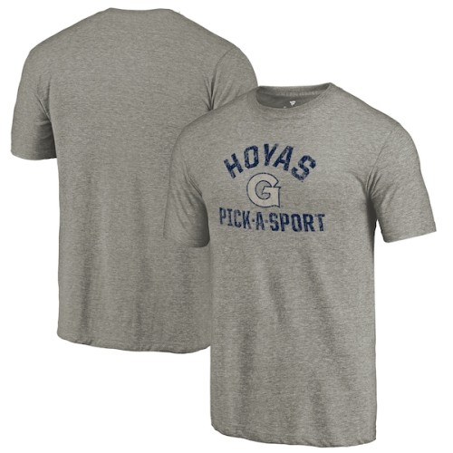 Georgetown Hoyas Fanatics Branded Distressed Pick-A-Sport Tri-Blend T-Shirt - Heathered Gray