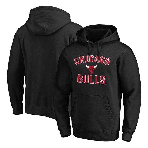 Chicago Bulls Fanatics Branded Victory Arch Pullover Hoodie - Black