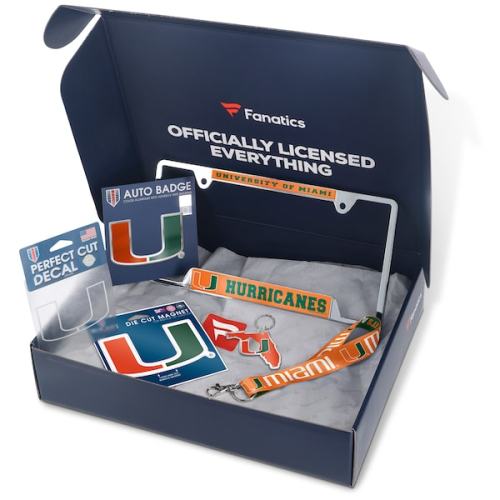 Miami Hurricanes Fanatics Pack Automotive-Themed Gift Box - $55+ Value