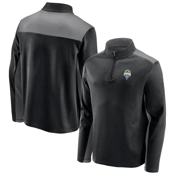 Seattle Sounders FC Fanatics Branded Primary Logo 1/4-Zip Fleece Jacket - Black
