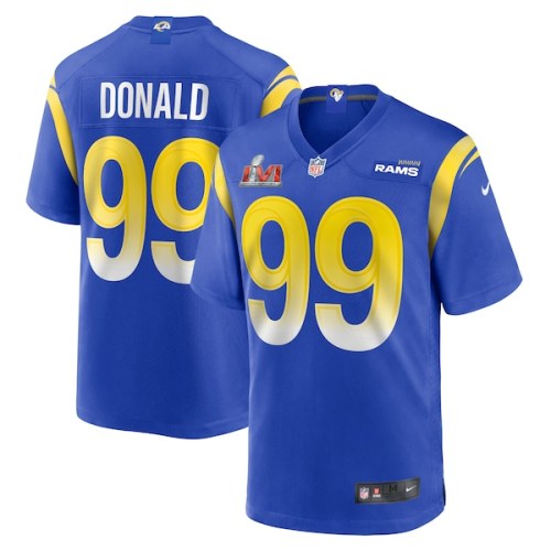 Aaron Donald Los Angeles Rams Nike Super Bowl LVI Bound Game Patch Jersey - Royal