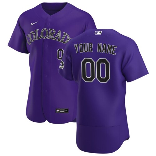 Colorado Rockies Nike Alternate Authentic Custom Jersey - Purple