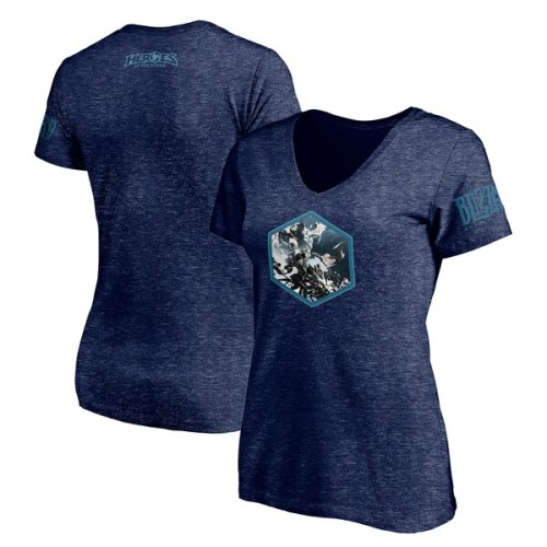 Heroes of the Storm Fanatics Branded Women's V-Neck T-Shirt - Heathered Navy