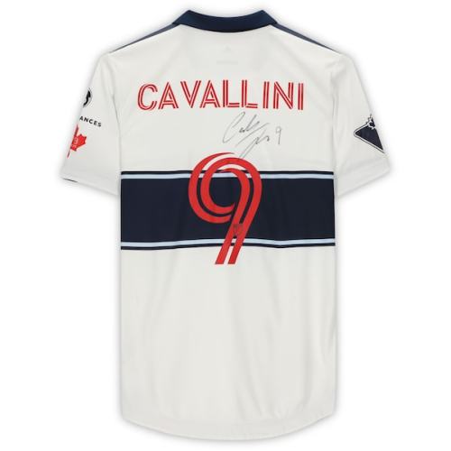 Lucas Cavallini Vancouver Whitecaps FC Fanatics Authentic Autographed Match-Used #9 White Jersey from the 2020 MLS Season