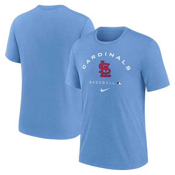 St. Louis Cardinals Nike Authentic Collection Tri-Blend Performance T-Shirt - Light Blue
