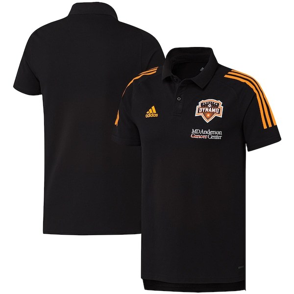 Houston Dynamo adidas Coaches AEROREADY Raglan Polo - Black