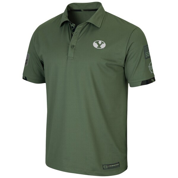 BYU Cougars Colosseum OHT Military Appreciation Echo Polo - Olive