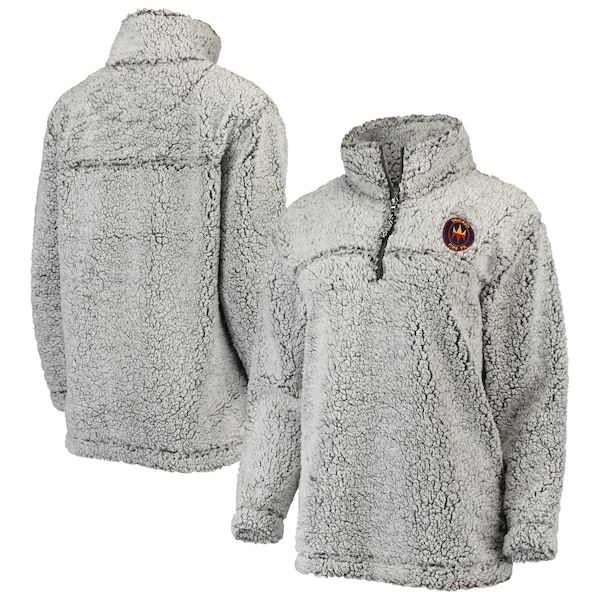 Chicago Fire Women's Sherpa Quarter-Zip Pullover Jacket - Gray