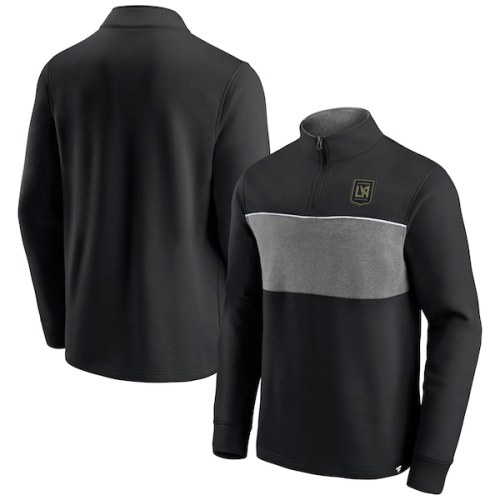 LAFC Fanatics Branded Block Party Fleece Quarter-Zip Jacket - Black