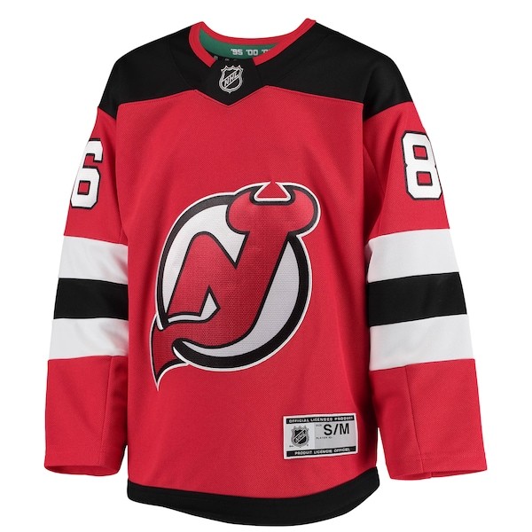 Jack Hughes New Jersey Devils Youth Home Premier Player Jersey - Red
