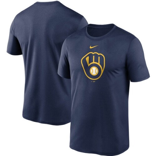 Milwaukee Brewers Nike Team Large Logo Legend Performance T-Shirt - Navy