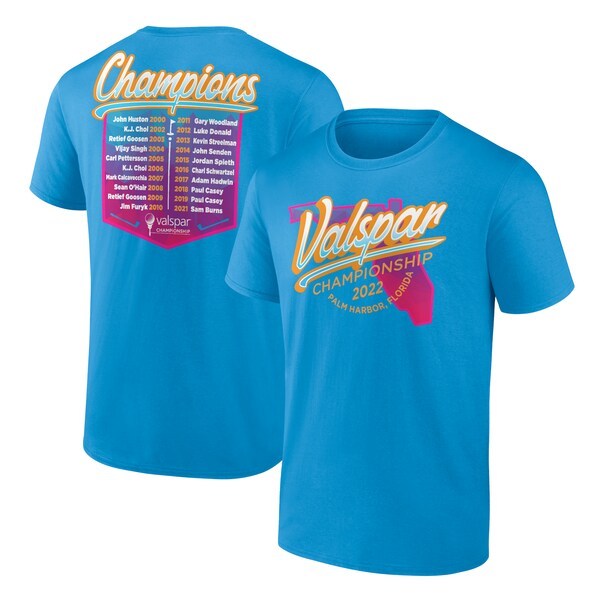 2022 Valspar Championship Fanatics Branded Champions T-Shirt - Blue