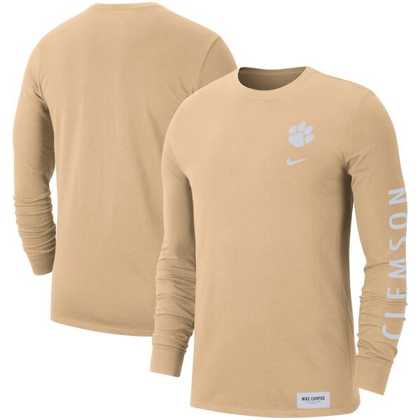 Clemson Tigers Nike 2-Hit Long Sleeve T-Shirt - Tan