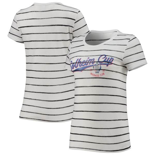 2021 Solheim Cup Alternative Apparel Women's Tri-Blend Striped T-Shirt - White