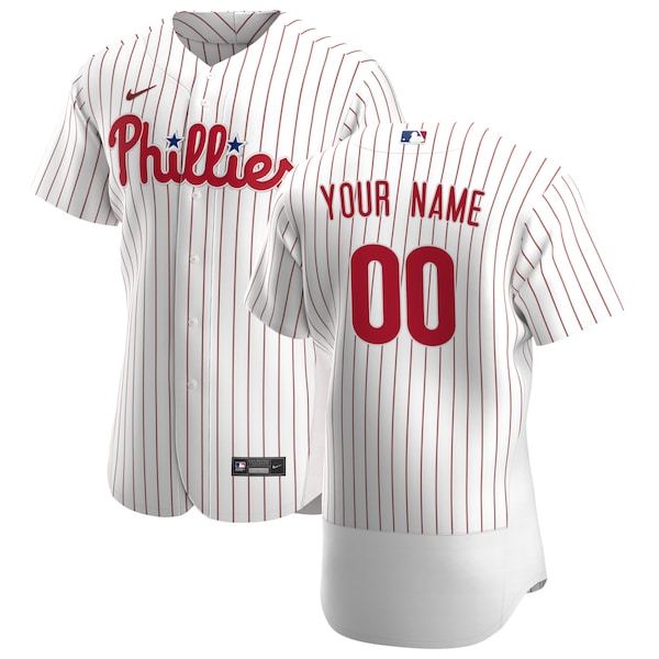Philadelphia Phillies Nike Home Authentic Custom Jersey - White