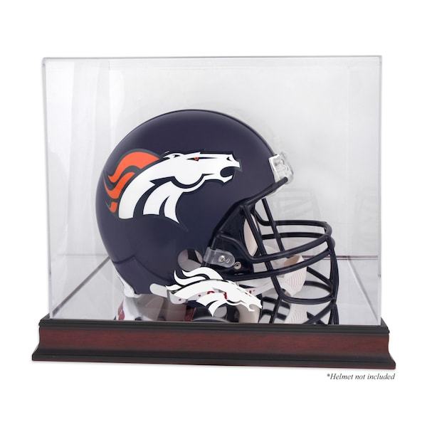 Denver Broncos Fanatics Authentic Mahogany Helmet Logo Display Case with Mirror Back