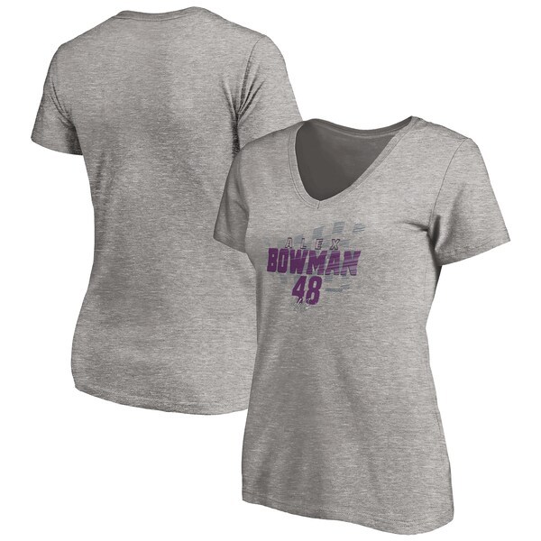Alex Bowman Fanatics Branded Women's Difference Maker V-Neck T-Shirt - Heathered Gray