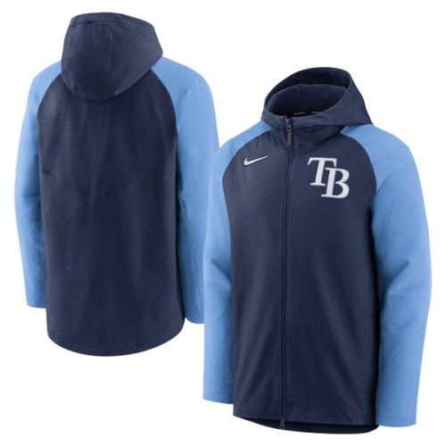 Tampa Bay Rays Nike Authentic Collection Full-Zip Hoodie Performance Jacket - Navy/Light Blue