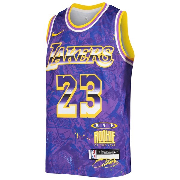 LeBron James Los Angeles Lakers Nike Youth Select Series MVP Swingman Jersey - Purple
