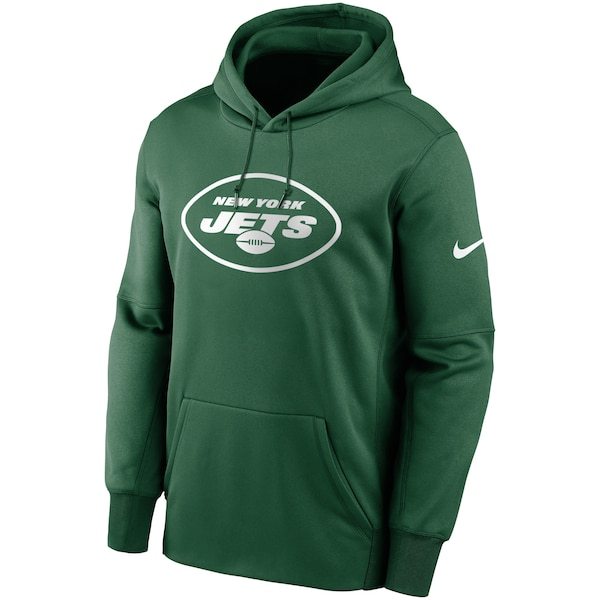 New York Jets Nike Primary Logo Therma Performance Pullover Hoodie - Green