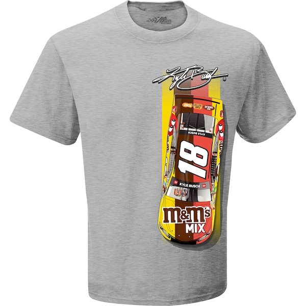Kyle Busch Joe Gibbs Racing Team Collection M&M's Mix Graphic 2-Spot T-Shirt - Gray