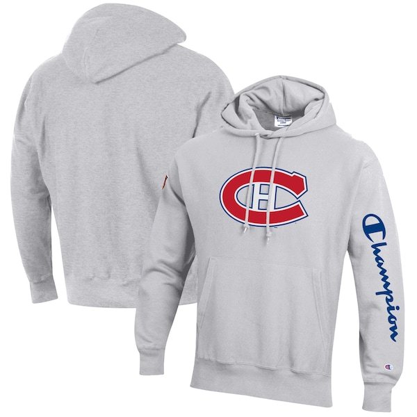 Montreal Canadiens Champion Reverse Weave Pullover Hoodie - Heathered Gray