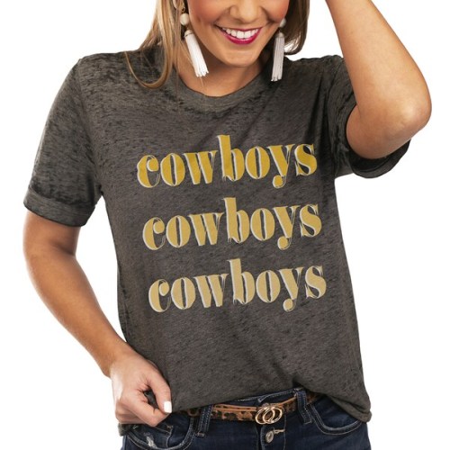 Wyoming Cowboys Women's Better Than Basic Gameday Boyfriend T-Shirt - Charcoal