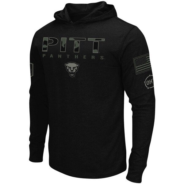 Pitt Panthers Colosseum OHT Military Appreciation Hoodie Long Sleeve T-Shirt - Black
