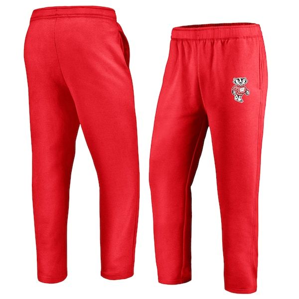 Wisconsin Badgers Fanatics Branded School Logo Sweatpants - Red