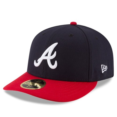 Atlanta Braves New Era Home Authentic Collection On-Field Low Profile 59FIFTY Fitted Hat - Navy/Red