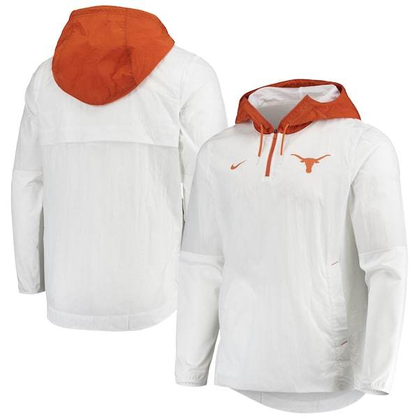 Texas Longhorns Nike Player Quarter-Zip Jacket - White/Texas Orange