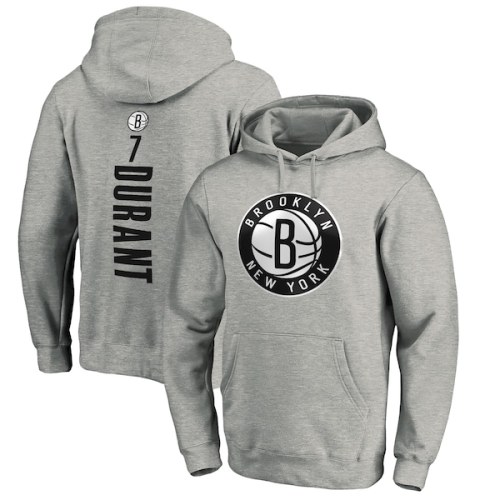 Kevin Durant Brooklyn Nets Fanatics Branded Playmaker Name & Number Pullover Hoodie - Heathered Gray
