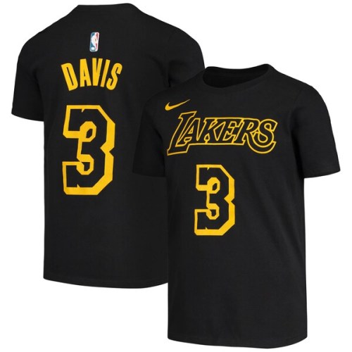 Anthony Davis Los Angeles Lakers Nike Youth City Edition Name & Number Performance T-Shirt - Black