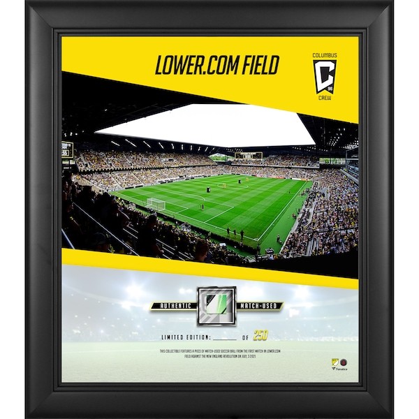 Columbus Crew Fanatics Authentic 2021 Lower.com Stadium Debut Framed 15" x 17" Collage with a Piece of Match-Used Soccer Ball - Limited Edition of 250