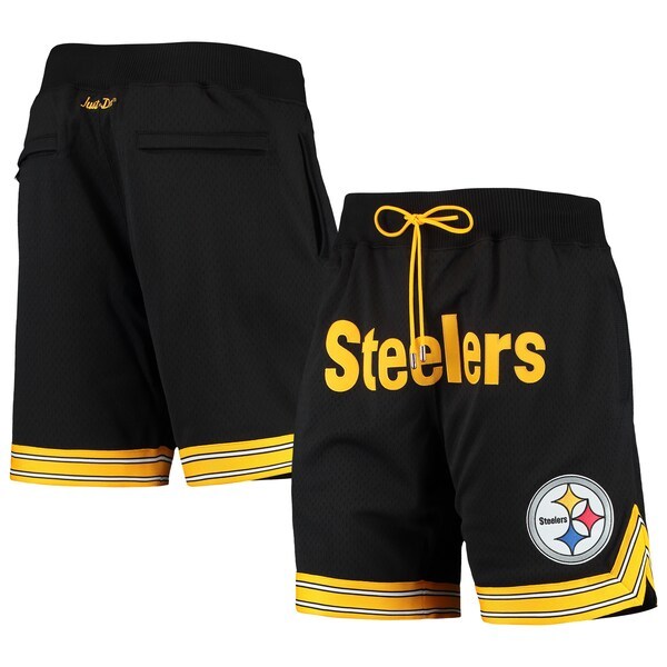 Pittsburgh Steelers Mitchell & Ness Just Don Gold Rush Shorts - Black