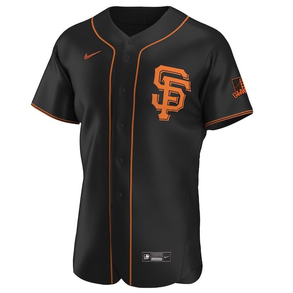 San Francisco Giants Nike Alternate Official Authentic Custom Jersey - Black