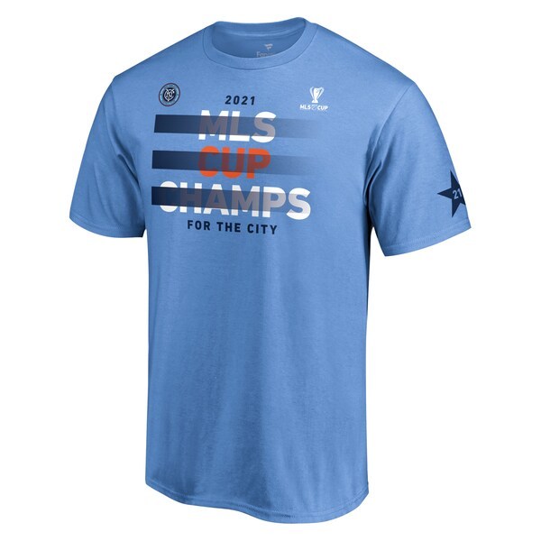 New York City FC Fanatics Branded 2021 MLS Cup Champions Five Points T-Shirt - Sky Blue