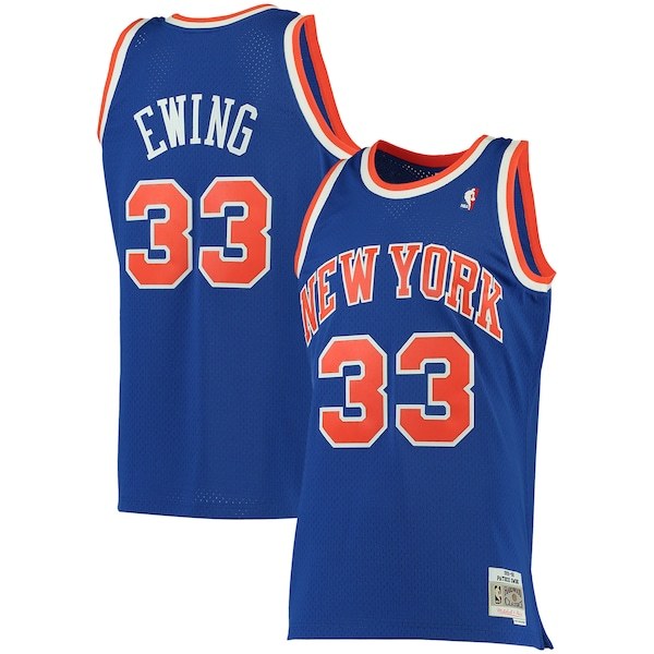 Patrick Ewing New York Knicks Mitchell & Ness Big & Tall Hardwood Classics Jersey - Blue