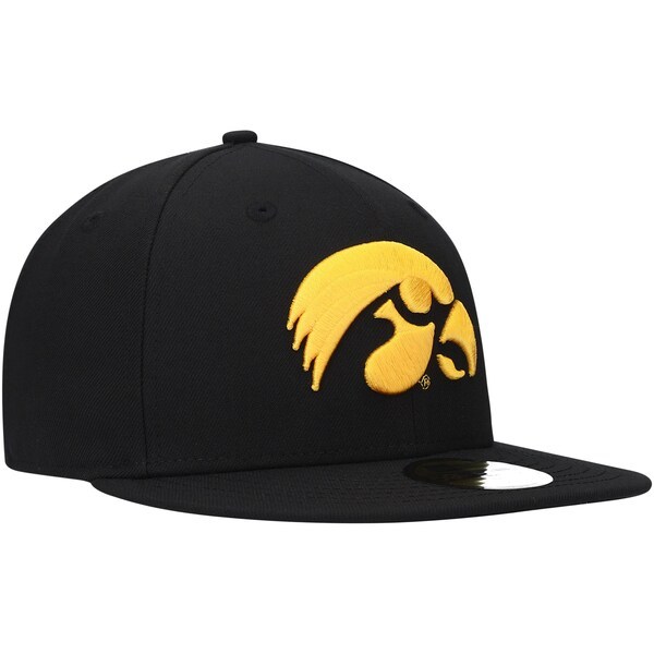 Iowa Hawkeyes New Era Logo Basic 59FIFTY Fitted Hat - Black