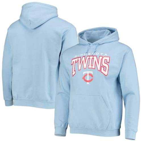 Minnesota Twins Stitches Team Logo Pullover Hoodie - Light Blue