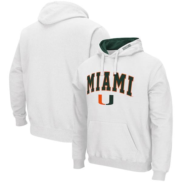 Miami Hurricanes Colosseum Arch & Logo 3.0 Pullover Hoodie - White