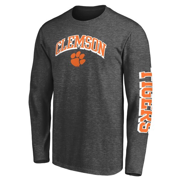 Clemson Tigers Fanatics Branded Broken Rules Long Sleeve T-Shirt - Heathered Charcoal