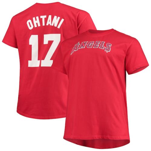 Shohei Ohtani Los Angeles Angels Big & Tall Name & Number T-Shirt - Red